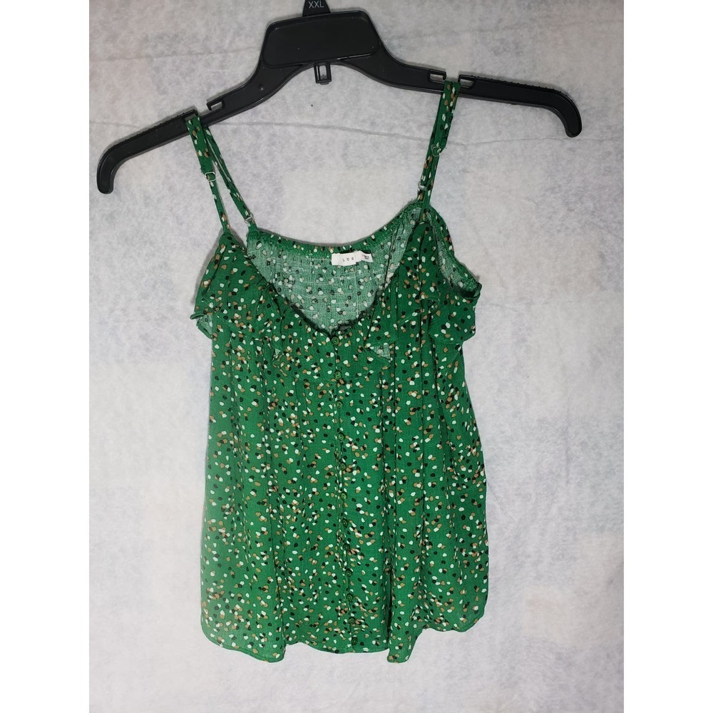 Lush NWT size medium crop top. Adjustable straps. Button front.
